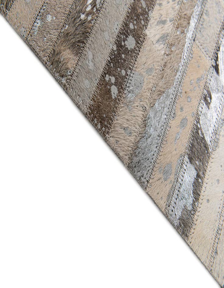 Detail image of  5' 1 x 7' 11 Cowhide Stocks Rug