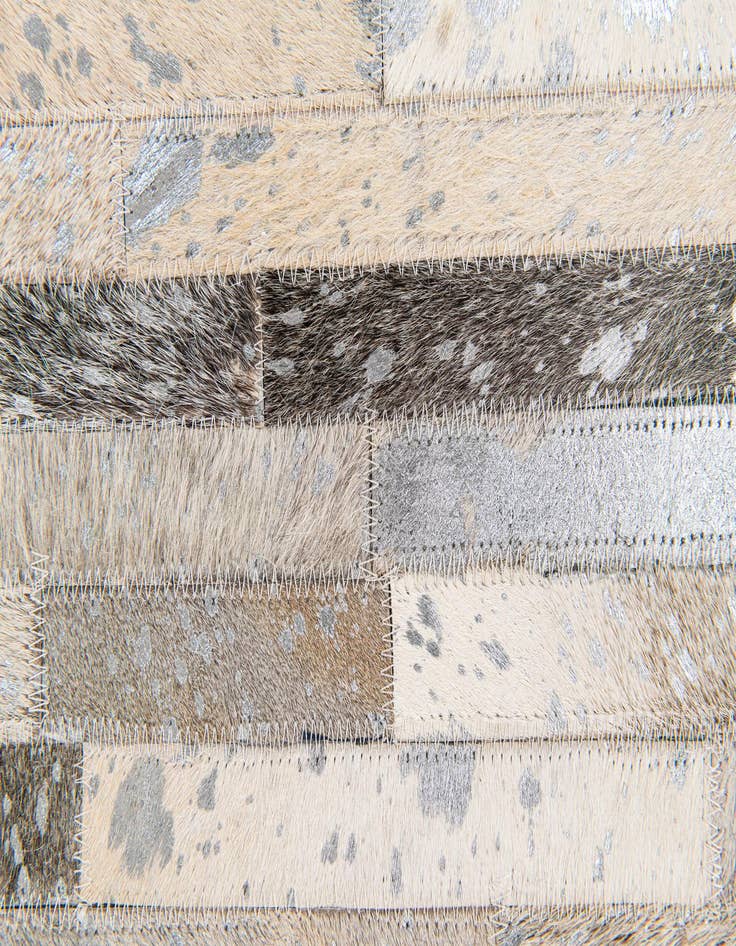 Detail image of  5' 1 x 7' 11 Cowhide Stocks Rug