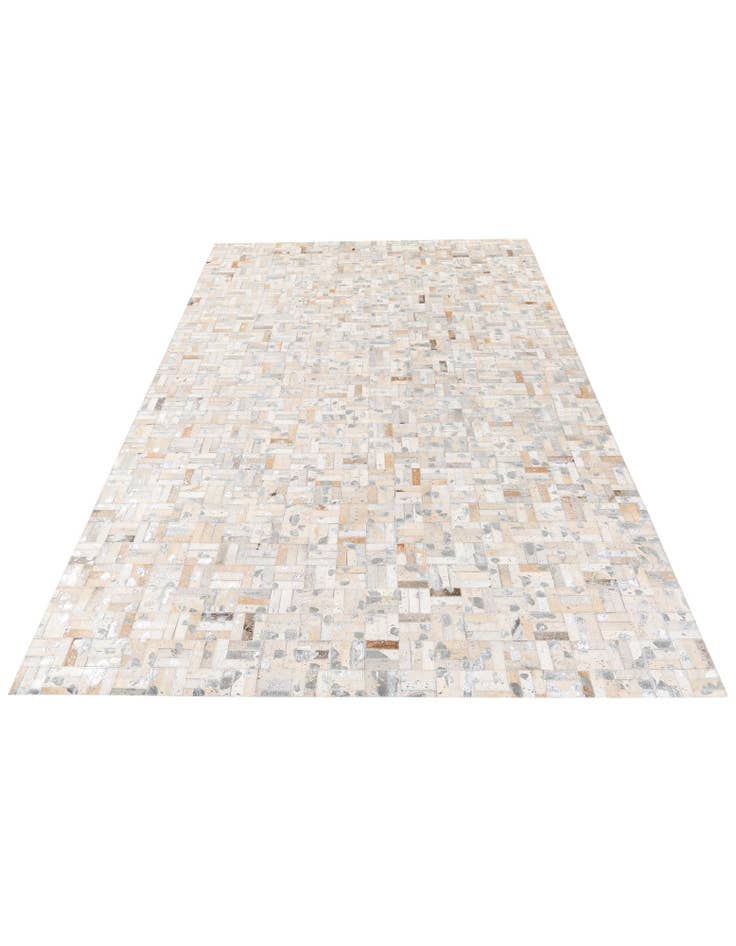 Detail image of  4' 11 x 8' Cowhide Stocks Rug