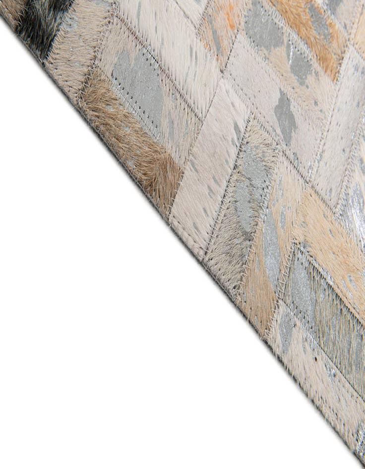 Detail image of  5' 3 x 7' 10 Cowhide Stocks Rug