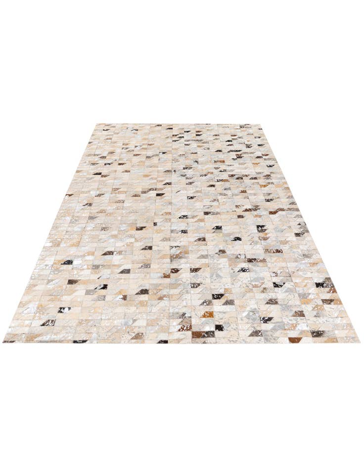 Detail image of  5' 2 x 7' 7 Cowhide Stocks Rug