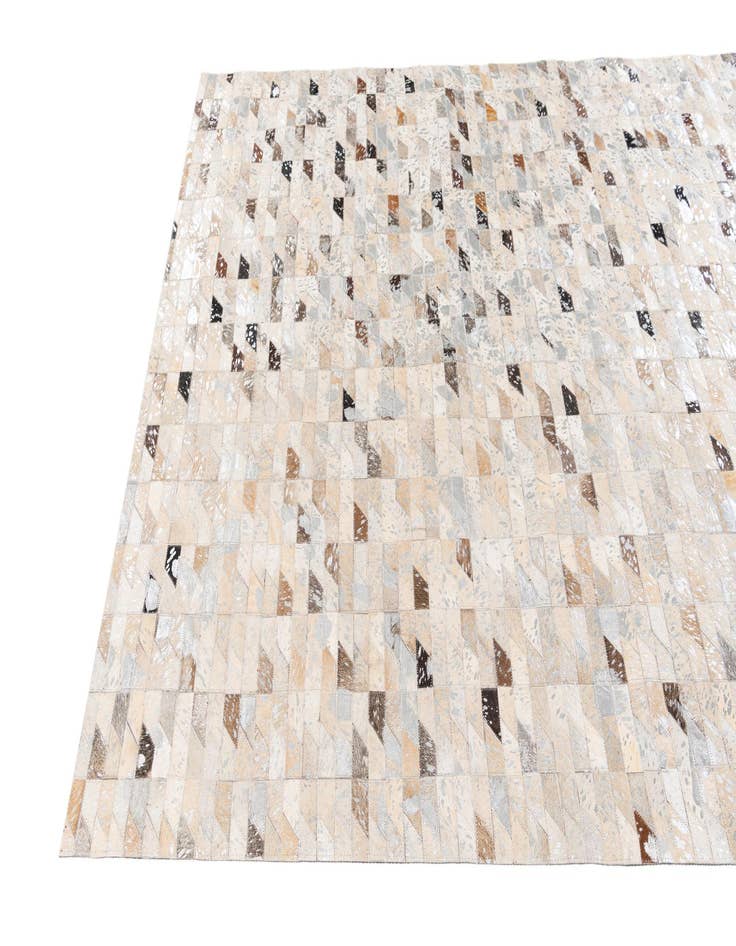 Detail image of  5' 2 x 7' 7 Cowhide Stocks Rug