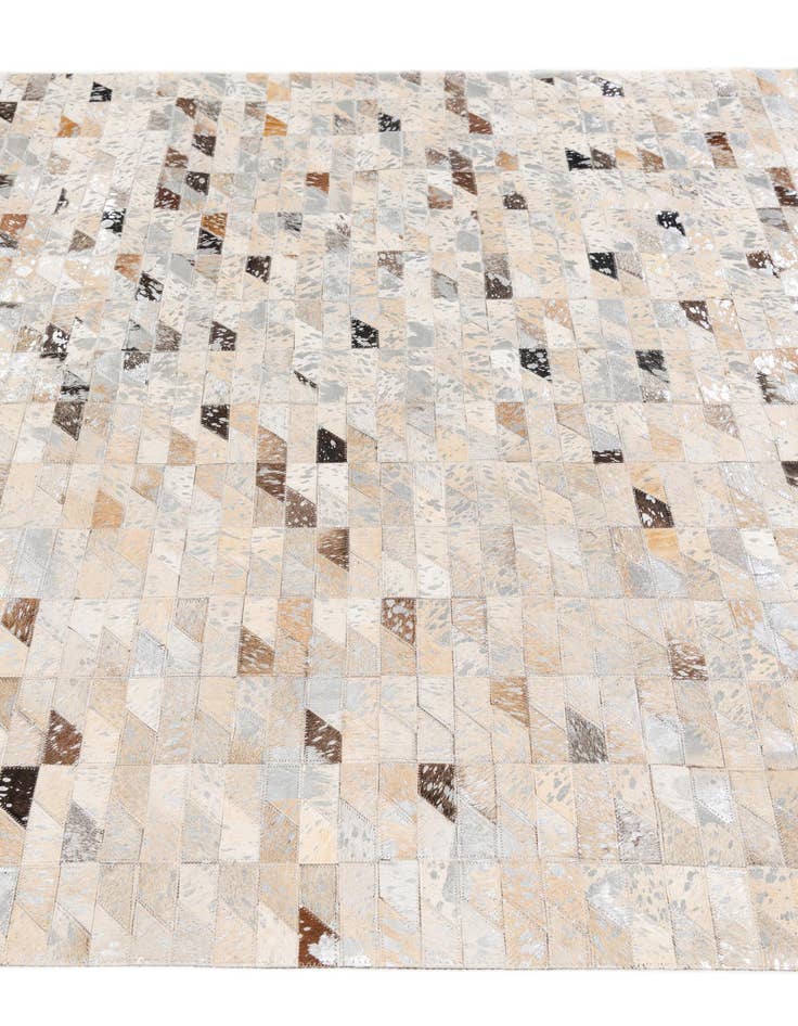 Detail image of  5' 2 x 7' 7 Cowhide Stocks Rug