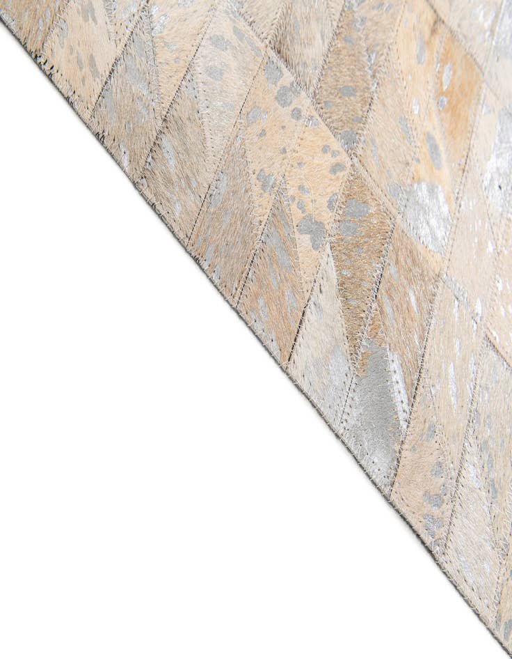 Detail image of  5' 2 x 7' 7 Cowhide Stocks Rug