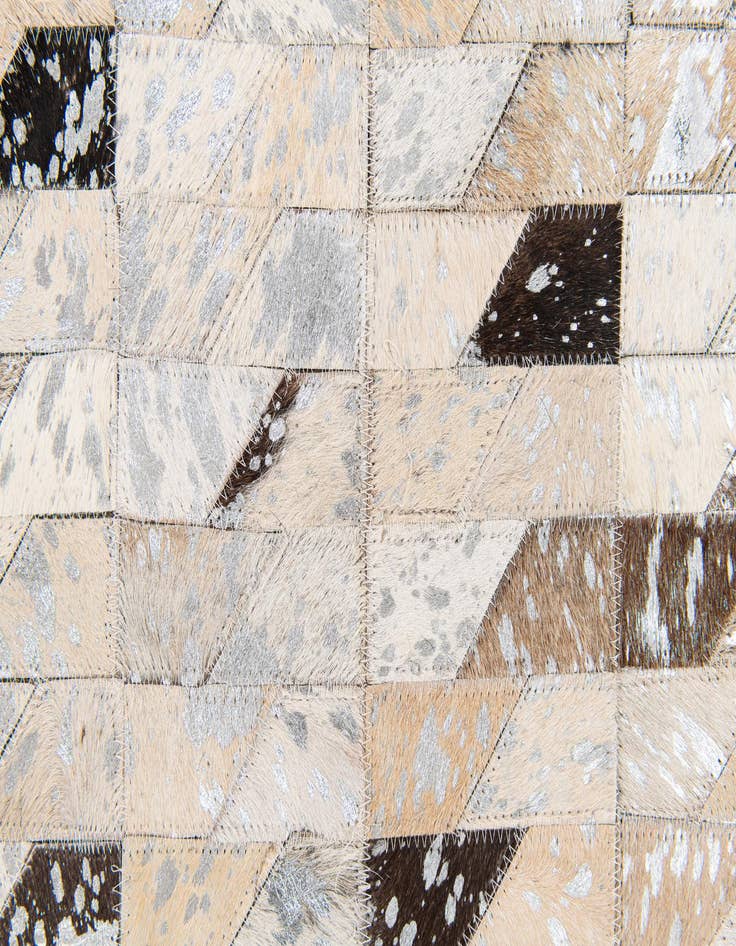 Detail image of  5' 2 x 7' 7 Cowhide Stocks Rug