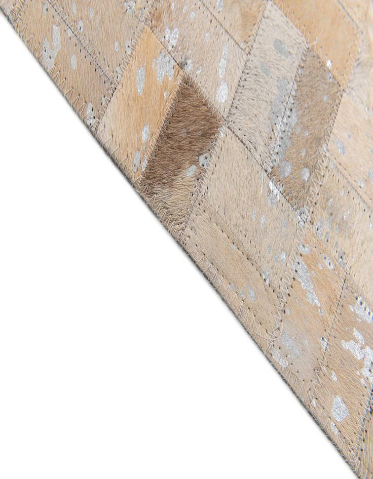 Detail image of  5' 3 x 7' 5 Cowhide Stocks Rug