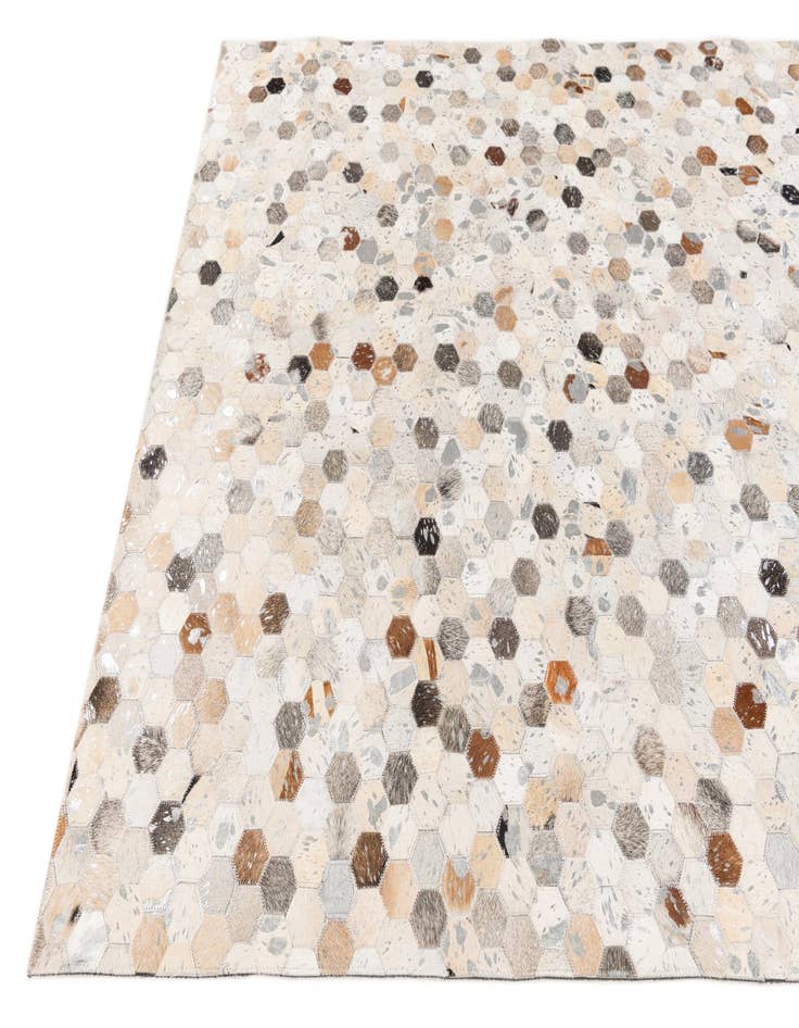Detail image of  5' x 7' 11 Cowhide Stocks Rug
