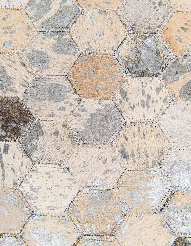 Detail image of  5' 4 x 7' 5 Cowhide Stocks Rug