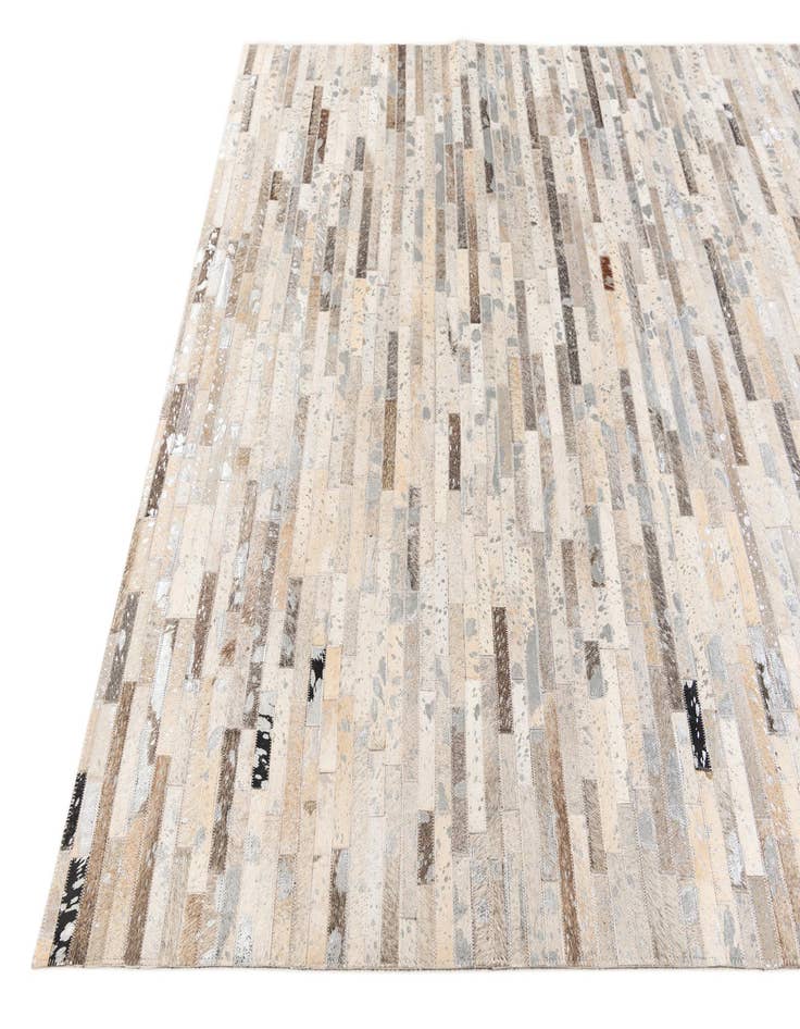 Detail image of  5' 1 x 7' 11 Cowhide Stocks Rug