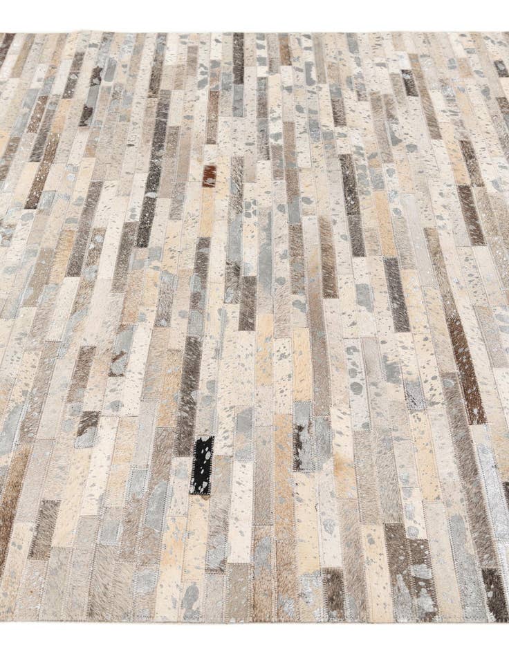 Detail image of  5' 1 x 7' 11 Cowhide Stocks Rug