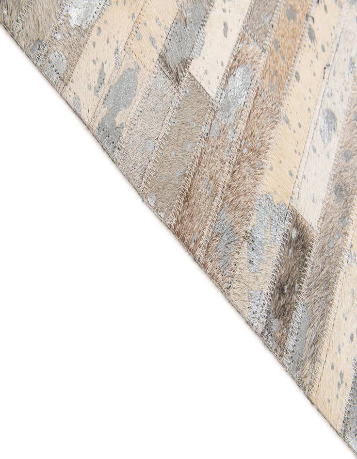 Detail image of  5' 1 x 7' 11 Cowhide Stocks Rug