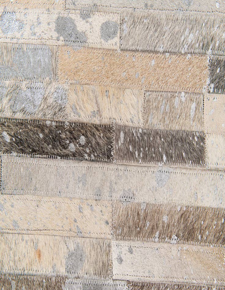 Detail image of  5' 1 x 7' 11 Cowhide Stocks Rug