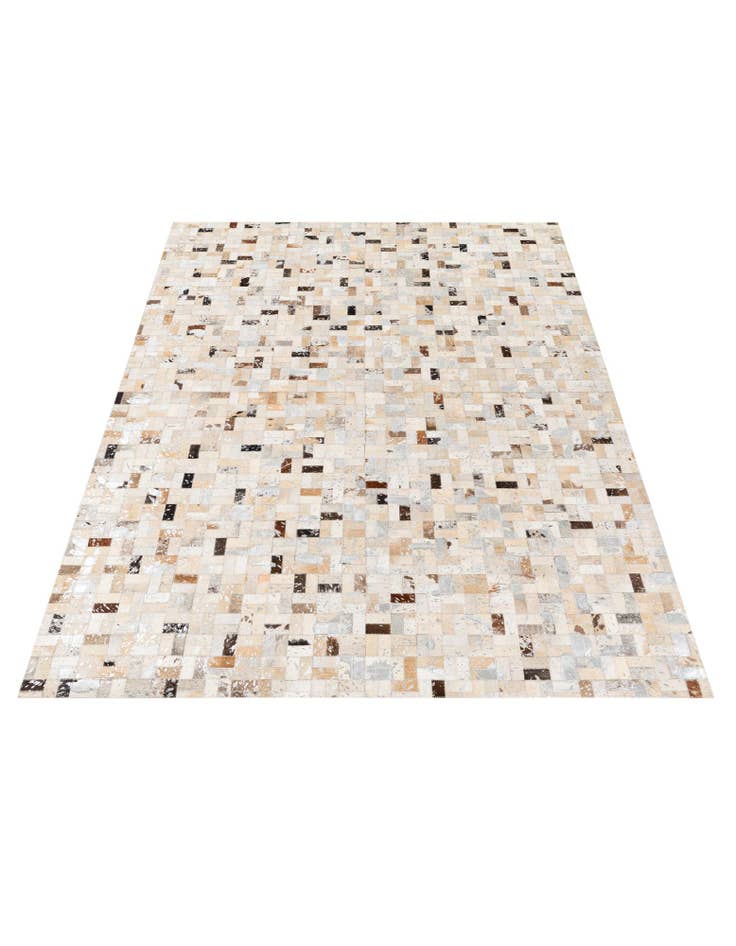 Detail image of  5' 3 x 7' 3 Cowhide Stocks Rug