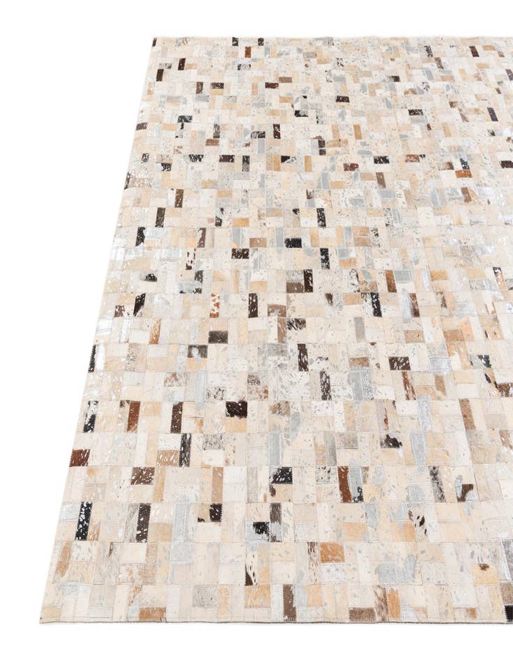 Detail image of  5' 3 x 7' 3 Cowhide Stocks Rug