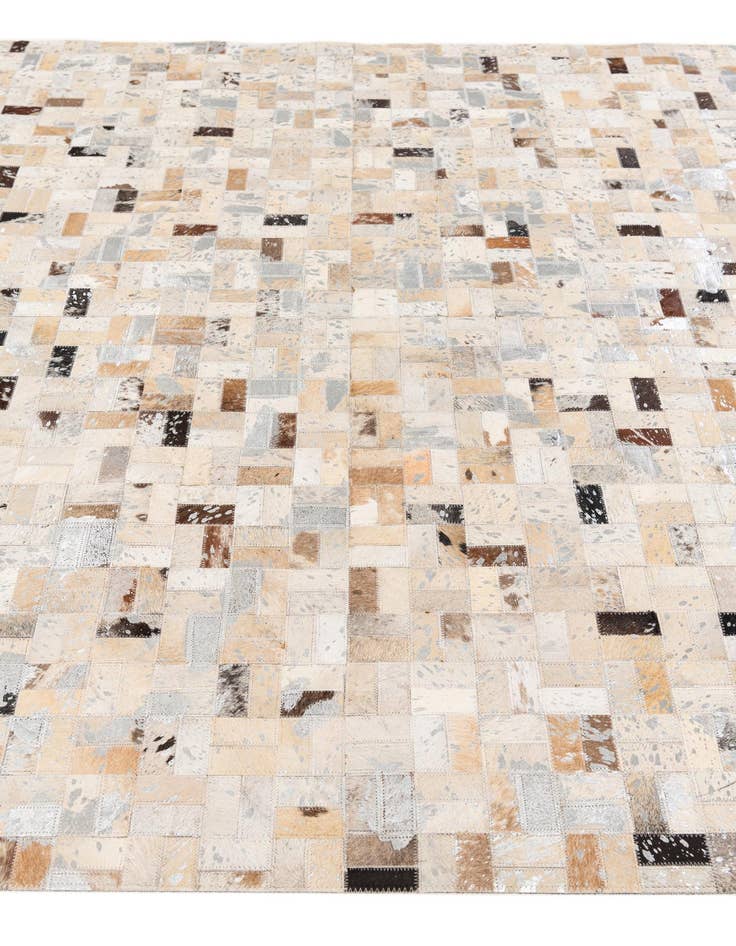 Detail image of  5' 3 x 7' 3 Cowhide Stocks Rug