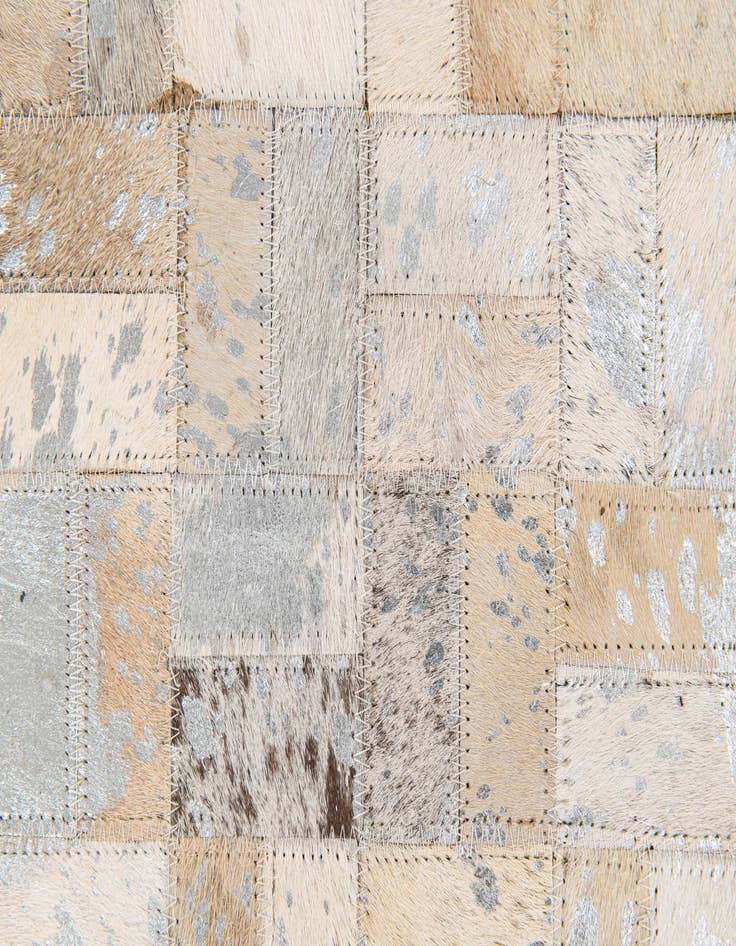Detail image of  5' 3 x 7' 3 Cowhide Stocks Rug