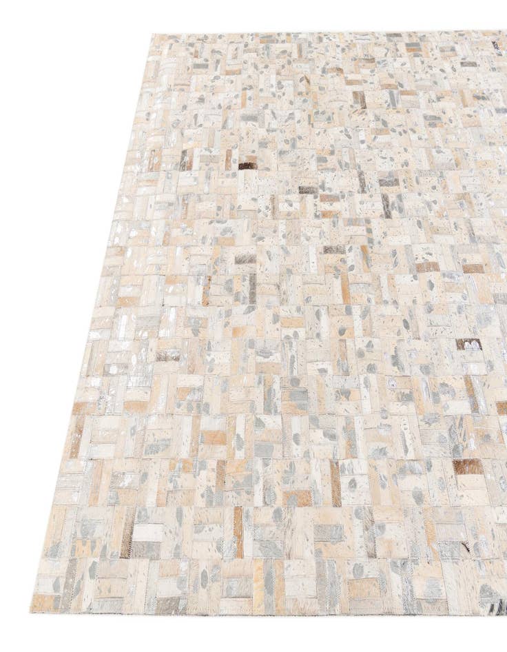 Detail image of  4' 11 x 8' Cowhide Stocks Rug