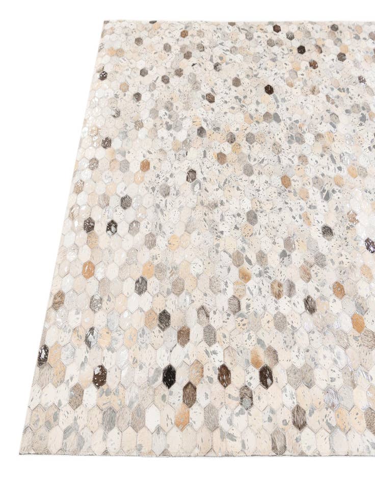 Detail image of  5' 1 x 8' Cowhide Stocks Rug