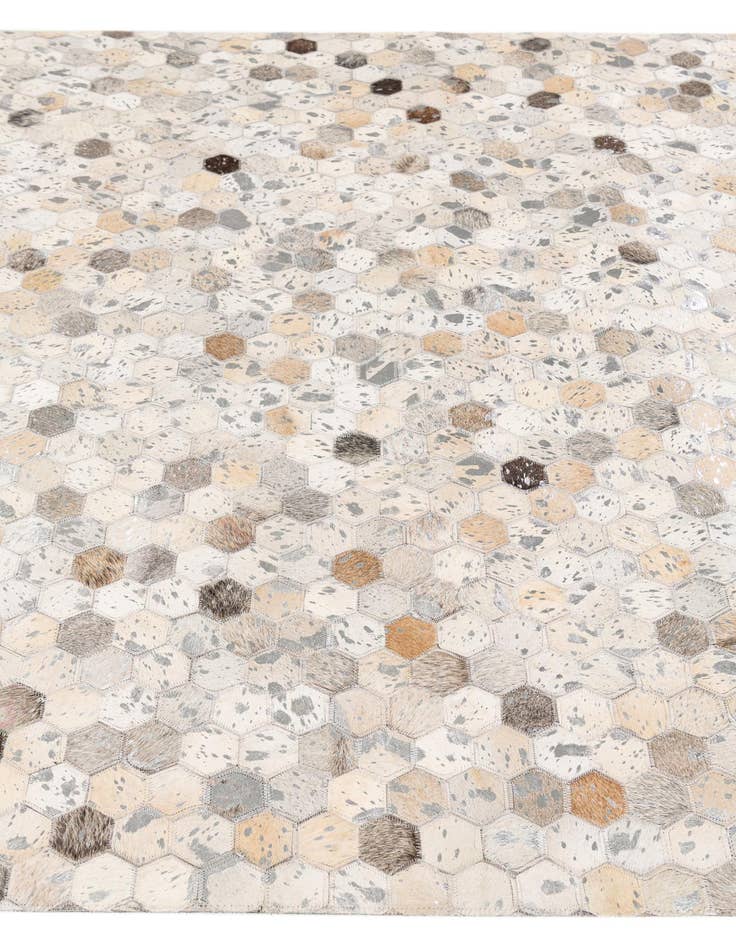 Detail image of  5' 1 x 8' Cowhide Stocks Rug