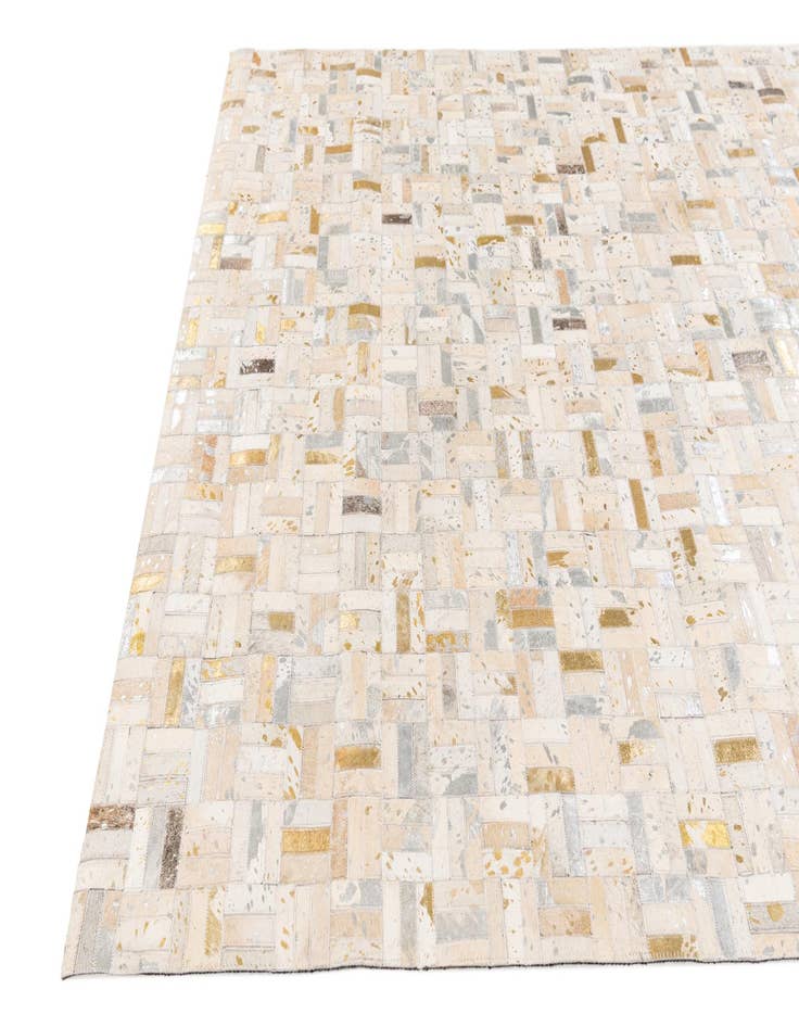 Detail image of  5' x 8' Cowhide Stocks Rug