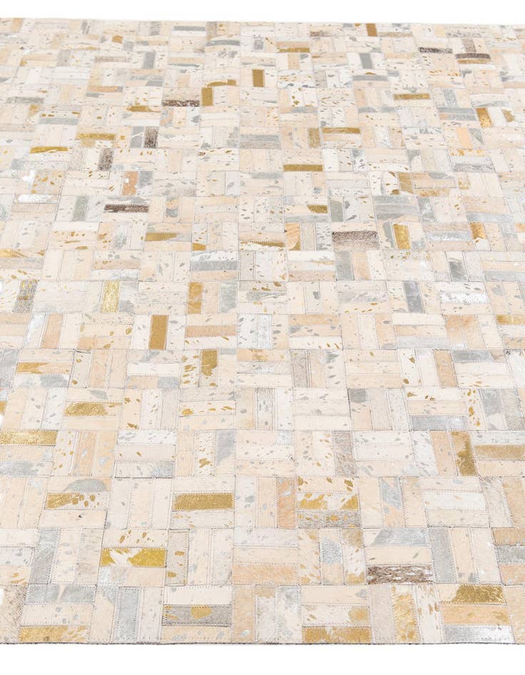 Detail image of  5' x 8' Cowhide Stocks Rug