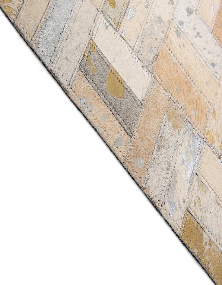 Detail image of  5' x 8' Cowhide Stocks Rug