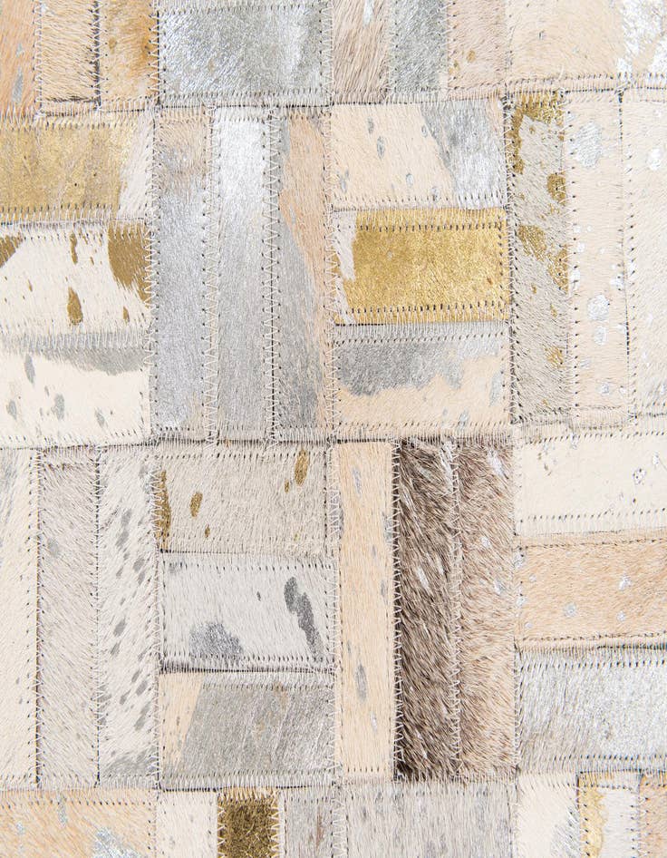 Detail image of  5' x 8' Cowhide Stocks Rug