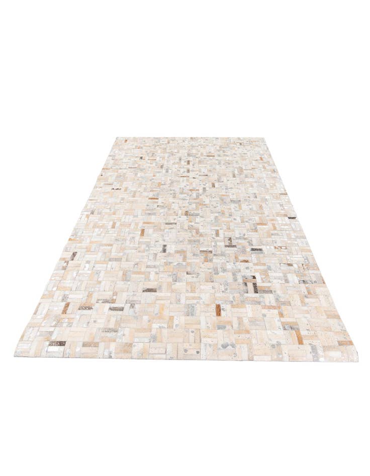 Detail image of  4' 11 x 7' 10 Cowhide Stocks Rug