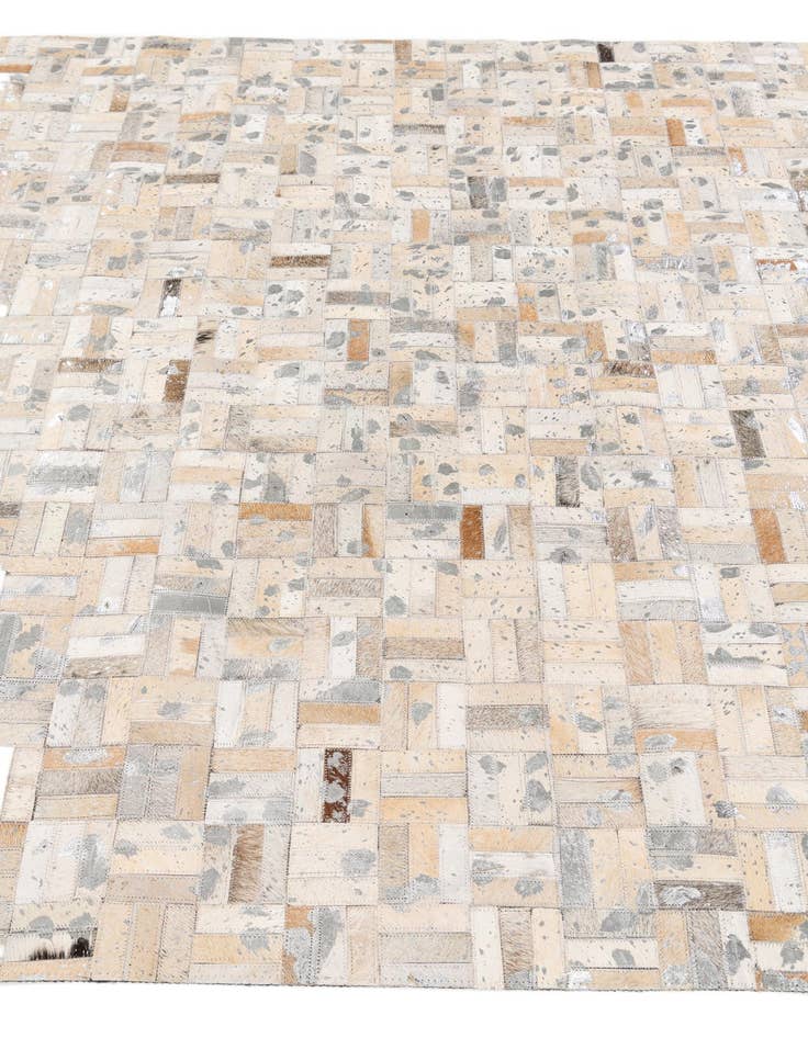 Detail image of  4' 11 x 7' 10 Cowhide Stocks Rug