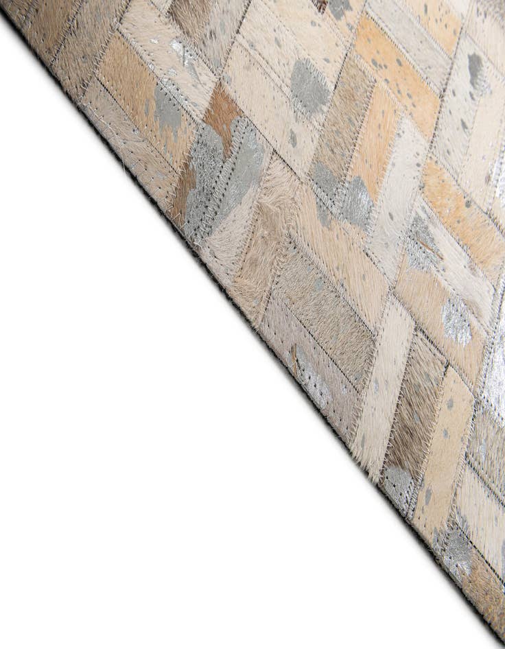 Detail image of  4' 11 x 7' 10 Cowhide Stocks Rug