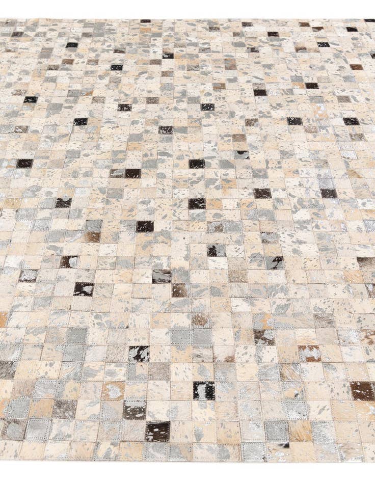 Detail image of  5' 4 x 7' 6 Cowhide Stocks Rug