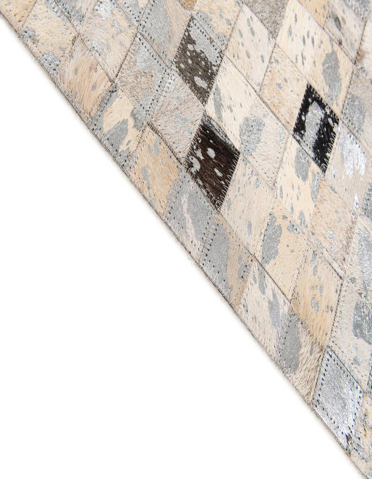 Detail image of  5' 4 x 7' 6 Cowhide Stocks Rug