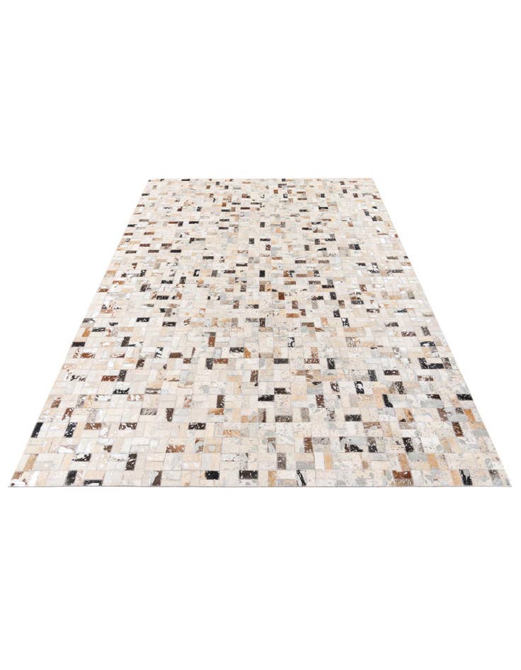 Detail image of  5' 4 x 7' 7 Cowhide Stocks Rug
