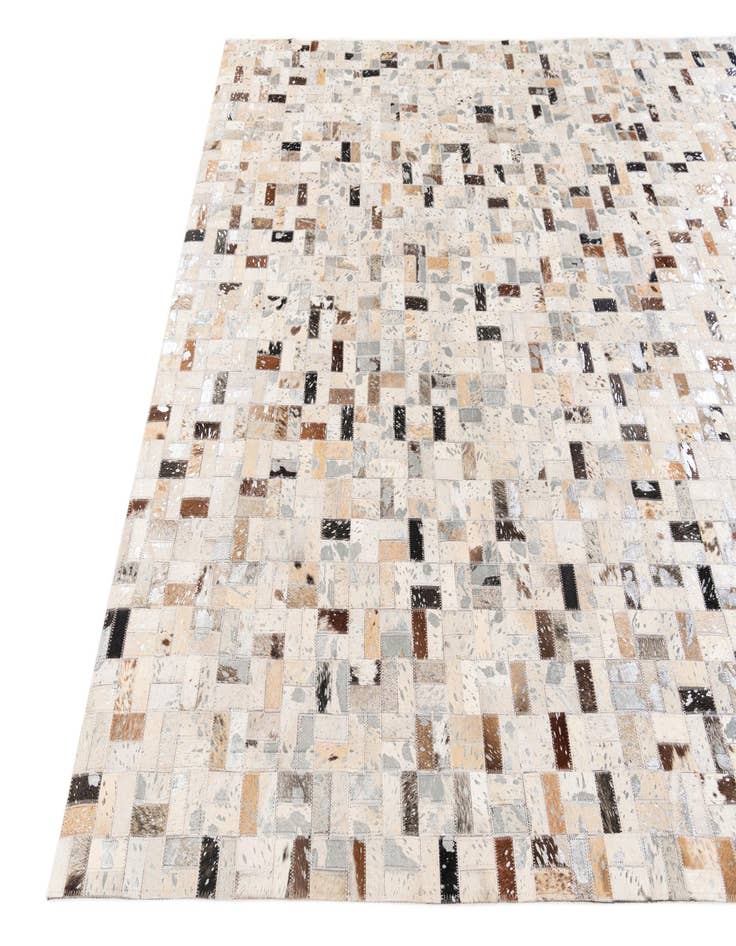 Detail image of  5' 4 x 7' 7 Cowhide Stocks Rug