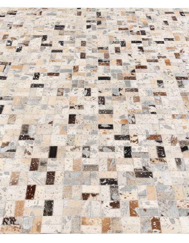 Detail image of  5' 4 x 7' 7 Cowhide Stocks Rug