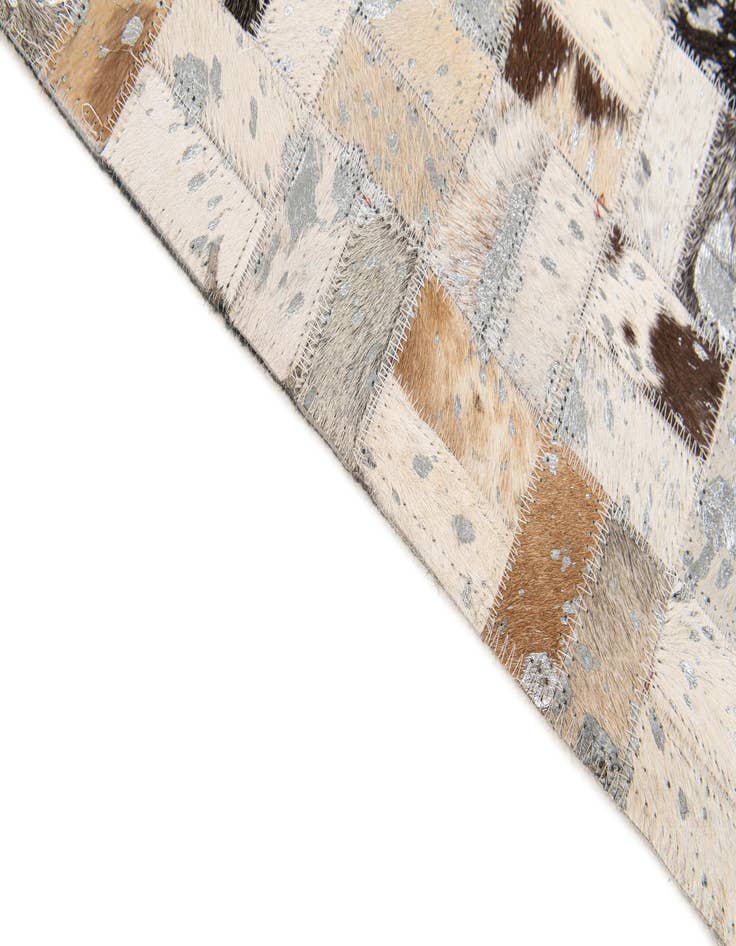Detail image of  5' 4 x 7' 7 Cowhide Stocks Rug