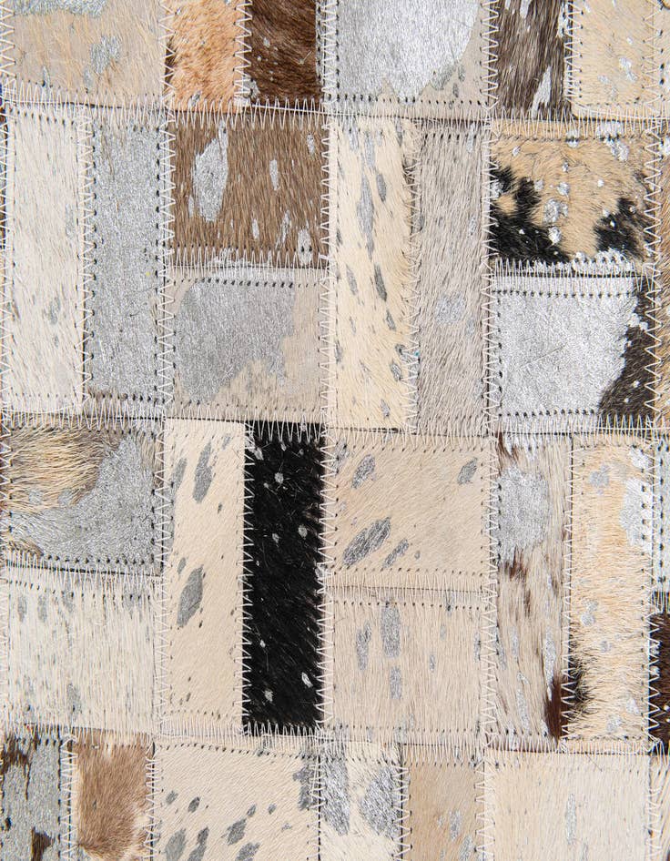 Detail image of  5' 4 x 7' 7 Cowhide Stocks Rug