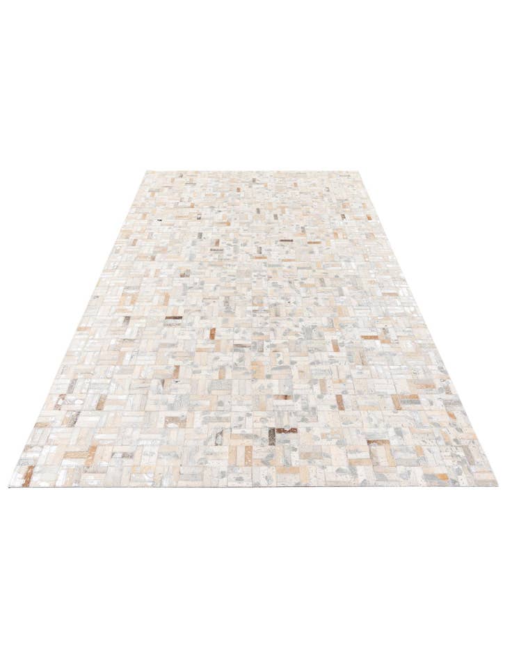 Detail image of  4' 11 x 8' 1 Cowhide Stocks Rug