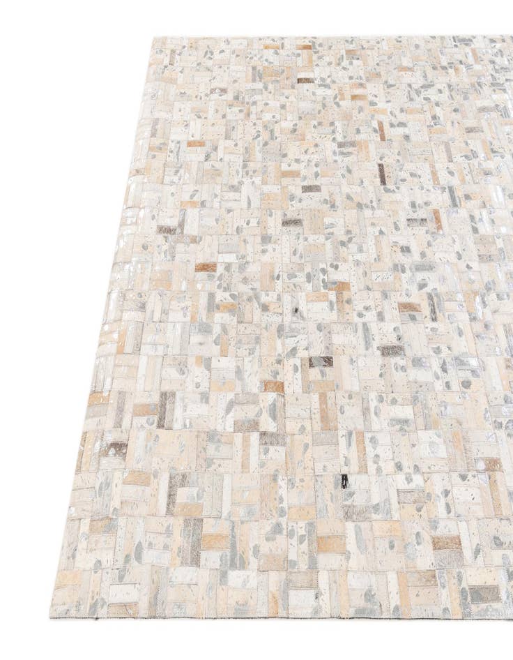 Detail image of  4' 11 x 8' 1 Cowhide Stocks Rug