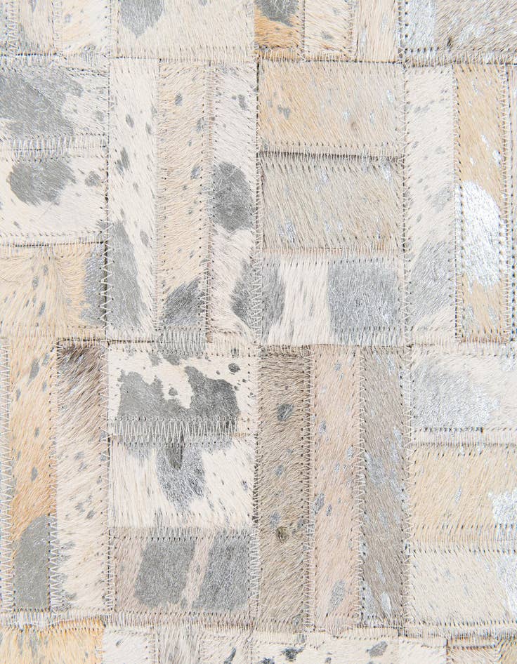 Detail image of  4' 11 x 8' 1 Cowhide Stocks Rug