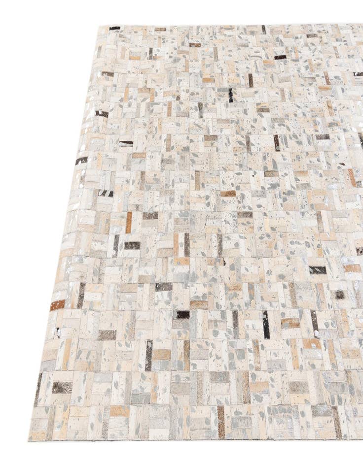 Detail image of  5' x 8' Cowhide Stocks Rug
