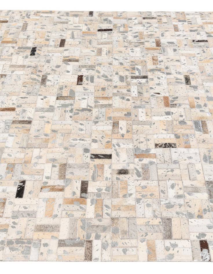 Detail image of  5' x 8' Cowhide Stocks Rug