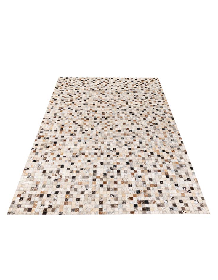 Detail image of  5' 3 x 7' 6 Cowhide Stocks Rug