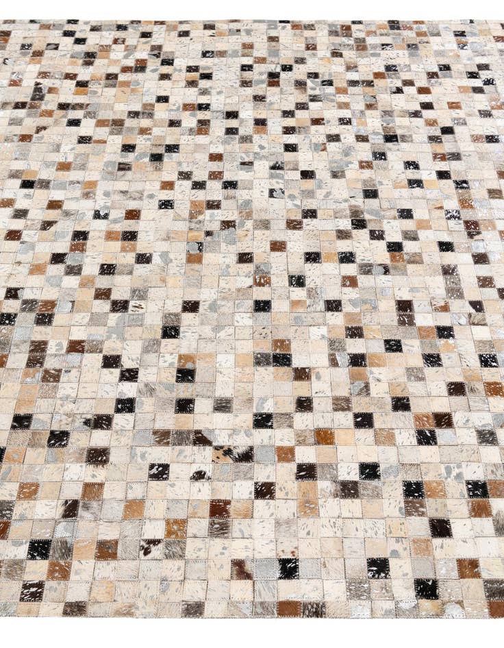 Detail image of  5' 3 x 7' 6 Cowhide Stocks Rug