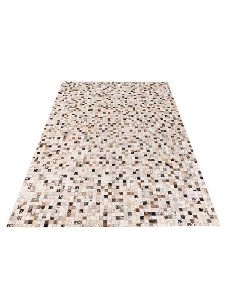 Detail image of  5' 3 x 7' 5 Cowhide Stocks Rug