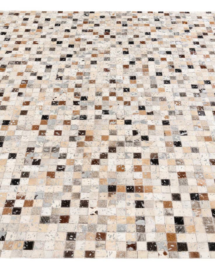 Detail image of  5' 3 x 7' 5 Cowhide Stocks Rug