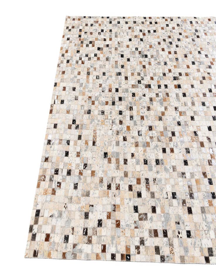 Detail image of  5' 1 x 7' 8 Cowhide Stocks Rug