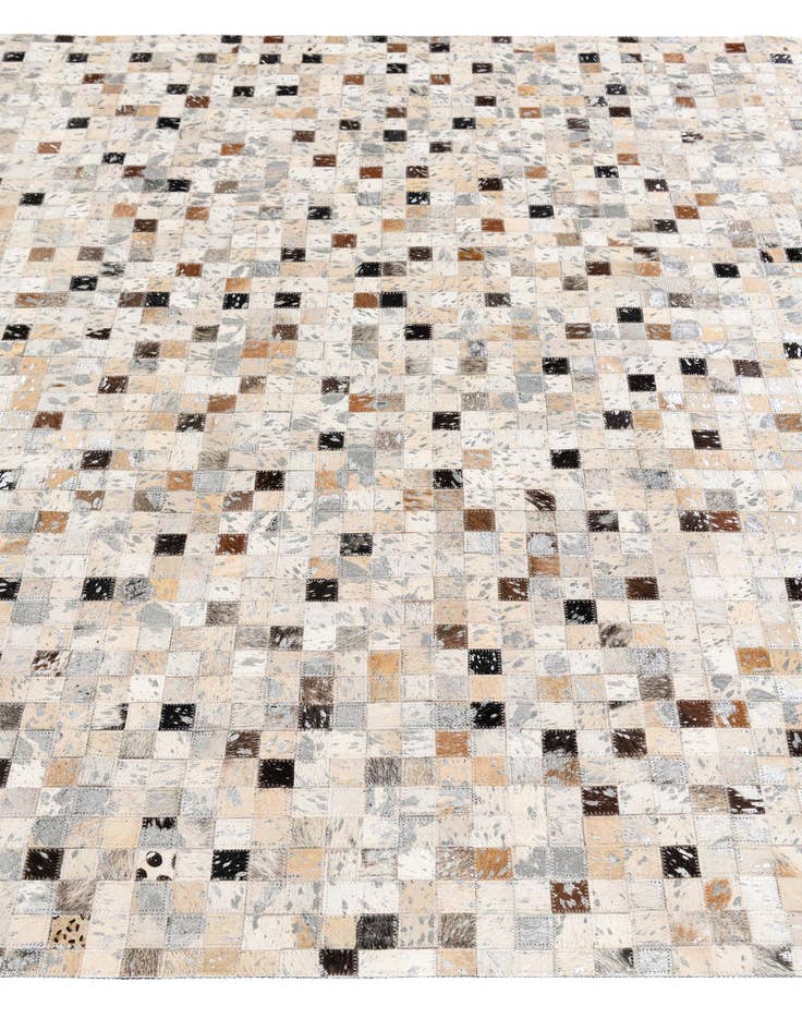 Detail image of  5' 1 x 7' 8 Cowhide Stocks Rug