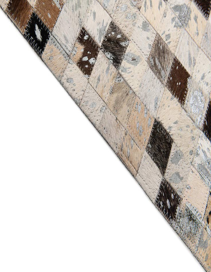 Detail image of  5' 1 x 7' 8 Cowhide Stocks Rug