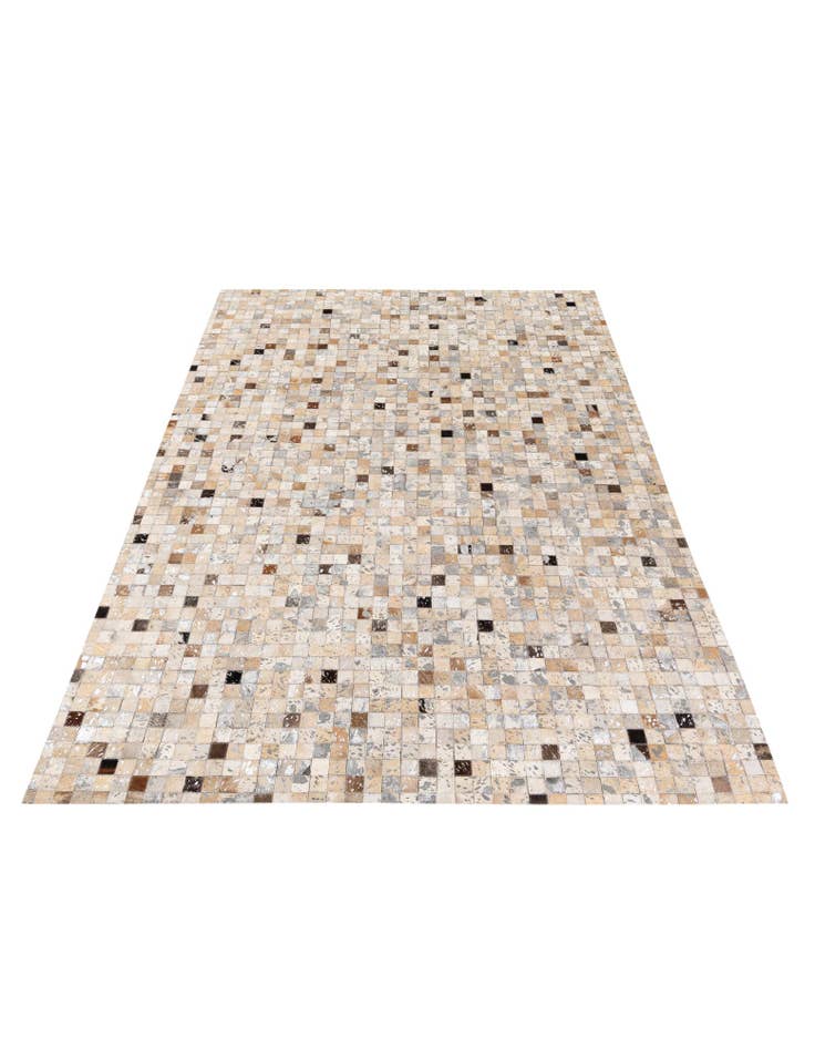 Detail image of  5' 3 x 7' 5 Cowhide Stocks Rug